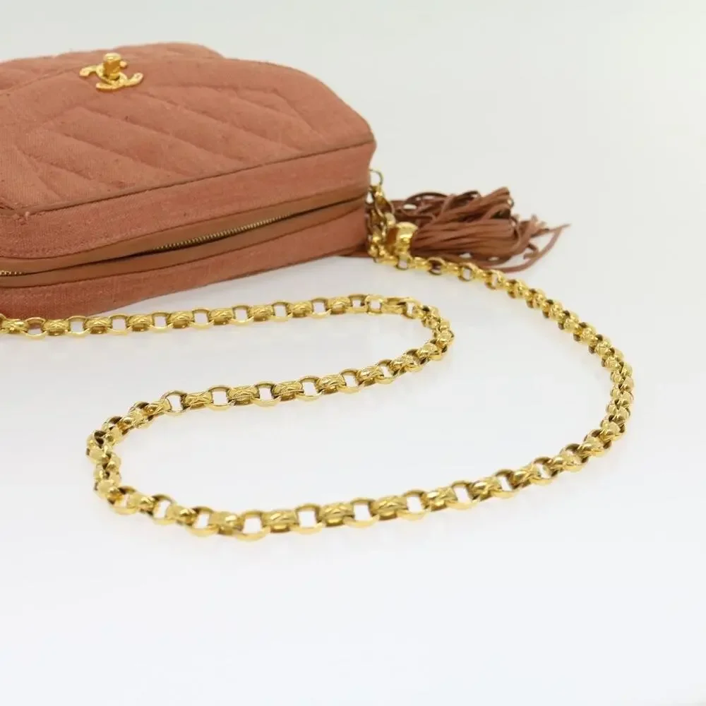 Chanel Diana Turn Lock Chain Shoulder Bag Pink